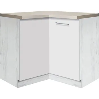 Kuchyňská skříňka Fadome Dolní rohová kuchyňská skříňka Creativa 16D + cargo police Zvolte dvířka: Gray lesk, Zvolte korpus: Dub artisan