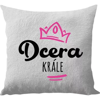 Polštář Polštář bílý 40x40 cm - dlouhý chlup Dcera krále