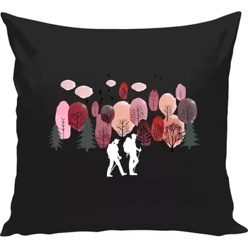 Polštář Polštář černý 40x40 cm V lese