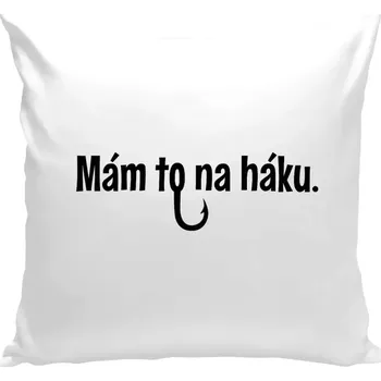 Polštář Polštář bílý 40x40 cm Mám to na háku