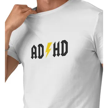 Pánské tričko Pánské triko bílé - ADHD 4XL