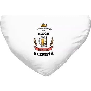 Polštář Polštář srdce 40x35 cm Z hospody se vracím - Klempíř