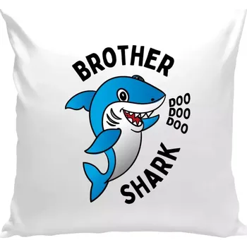 Polštář Polštář bílý 40x40 cm Brother Shark