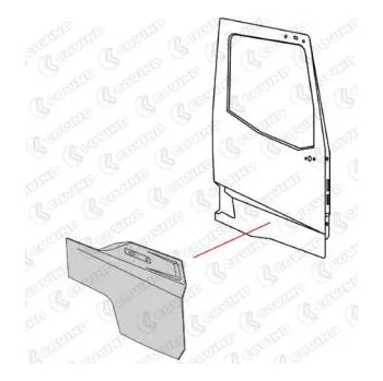 Nárazník Prodloužení dveří (spodní díl) RENAULT série T (2013-), plastový, pravý, vysoká kabina 17703