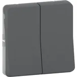 Schneider Electric Mureva Vypínač s krytím IP55, ř. 6+6 střídavý dvojitý, termoplast, antracitový MUR35019