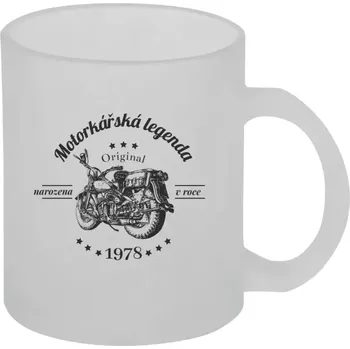 Hrnek 330 ml - skleněný matný Motorkářská legenda