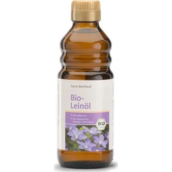 Rostlinný olej Sanct Bernhard BIO Lněný olej lisovaný za studena 250 ml