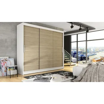 Šatní skříň Šatní skříň ANDE II, bílý mat/dub sonoma +možnost VÝNOSU + vyzvednutí ZDARMA