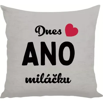 Polštář Polštář pro páry - Dnes ANO miláčku - 40 × 40 cm