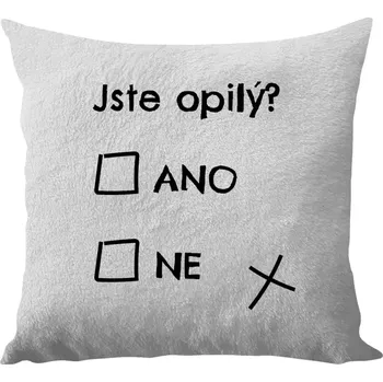 Polštář Polštář bílý 40x40 cm - dlouhý chlup Jste opilý? Ano x ne
