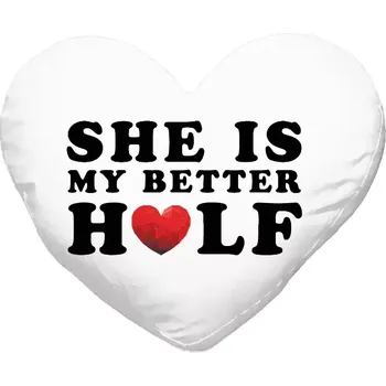 Polštář Polštář srdce 40x35 cm She is my better half