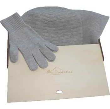 Čepice Duuree.cz Dárkový 3 set Rose čepice, rukavice a šála 100% kašmír Barva: Světle šedá