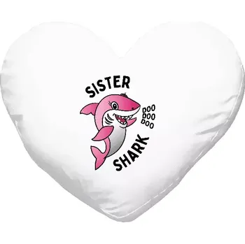 Polštář Polštář srdce 40x35 cm Sister Shark