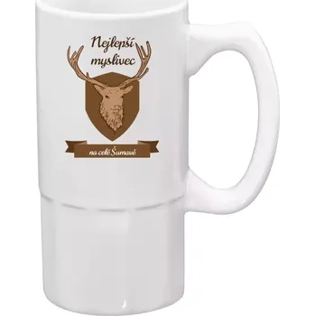 Sklenice Půllitr pro myslivce - Nejlepší myslivec na celé... - 500 ml