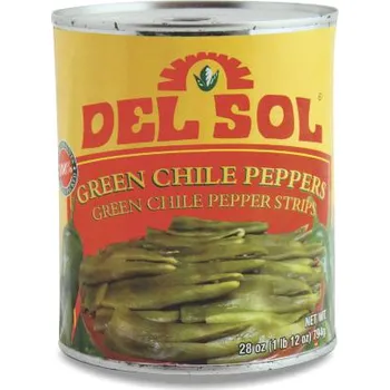 Koření DEL SOL Green Chiles proužky 794g