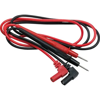 Měřicí kabel KS Tools 150.0927 bezpečnostní měřicí kabely lamelová zástrčka 4 mm zkušební hroty 0.87 m červenočerná 1 ks