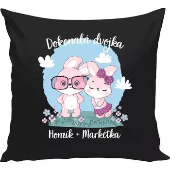 Polštář Polštář černý 40x40 cm Dokonalá dvojka