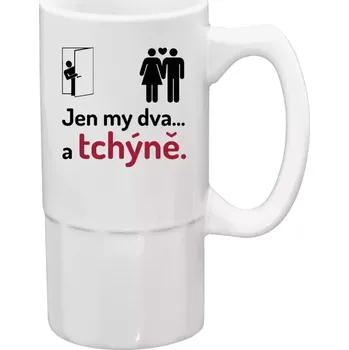 Sklenice Vtipný půllitr - Jen my dva a tchýně - 500 ml