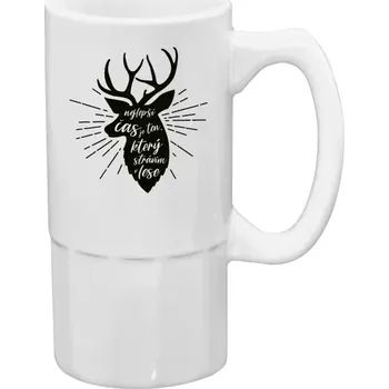 Sklenice Půllitr pro myslivce - Nejlepší čas v lese - 500 ml