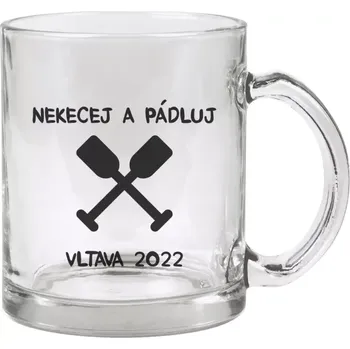 Hrnek 330 ml - skleněný Nekecej a pádluj