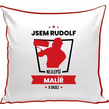 Polštář Polštář barevný 32x32 cm Nejlepší v okolí - malíř