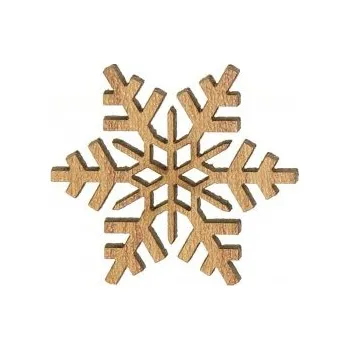Vánoční dekorace Dekorace vločka dub J 3cm