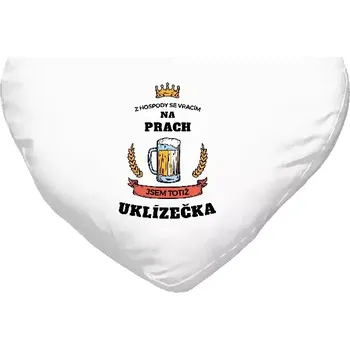 Polštář Polštář srdce 40x35 cm Z hospody se vracím - Uklízečka