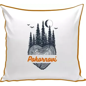 Polštář Polštář barevný 32x32 cm Srdce pařez