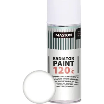 Stavebniny Barva ve spreji na radiátor Maston Radiator Paint bílý satin 0,4 l