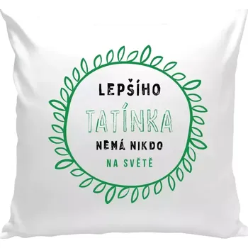 Polštář Polštář bílý 40x40 cm Lepšího tatínka nemá nikdo na světě