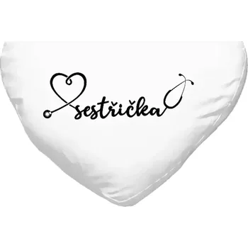 Polštář Polštář srdce 40x35 cm Sestřička - stetoskop