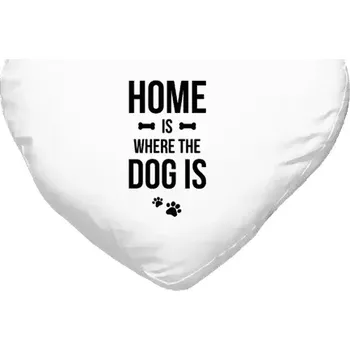Polštář Polštář srdce 40x35 cm Home is where the dog is