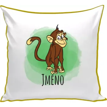 Polštář Polštář barevný 32x32 cm Opička