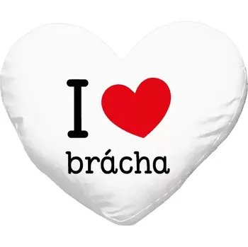 Polštář Polštář srdce 40x35 cm I love brácha