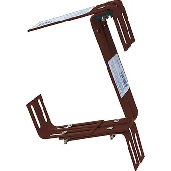 Držák na květináč a truhlík Geli Držák balkonových truhlíků typ C, hnědá, typ C, 2 ks 3981300008