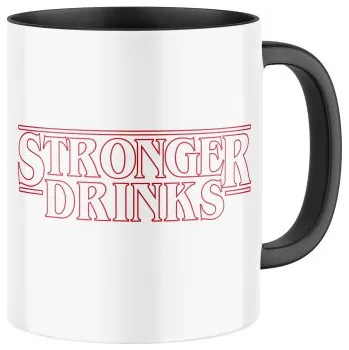 Keramický hrnek s potiskem Stronger drinks