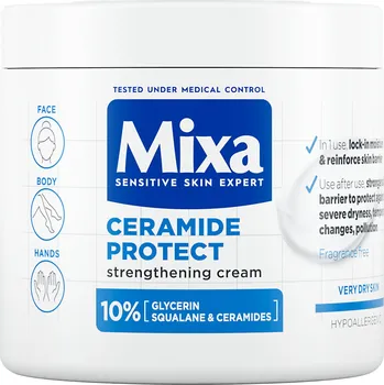 Tělový krém Mixa Ceramide Protect Strengthening Cream regenerační krém 400 ml