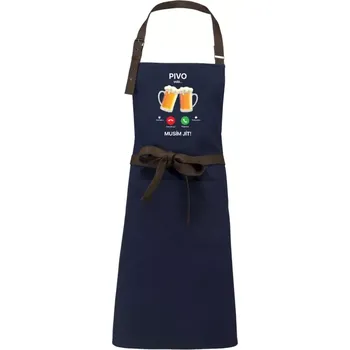 Kuchyňská zástěra Zástěra Kariban Vintage Pivo volá... musím jít!