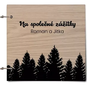 Fotokniha Dřevěné album se sponami Společné zážitky