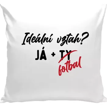 Polštář Polštář bílý 40x40 cm Ideální vztah