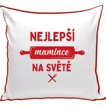 Polštář Polštář barevný 32x32 cm Nejlepší mamince na světě - váleček