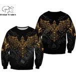 Mikina s potiskem Viking 3D print křídla Velikost: 7XL, Barva (Varianta): Mikina