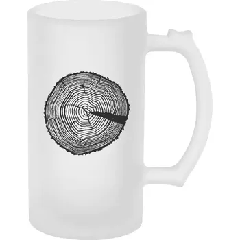 Sklenice Půllitr skleněný matný Pařez