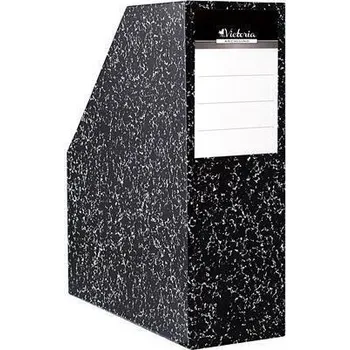 Archivační box VICTORIA Stojan na časopisy, mramorovaný, karton, 90 mm, VICTORIA 14268