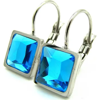 Náušnice Steel Jewelry náušnice Chirurgická ocel TYRKYSOVÉ dámské 231094 dárkové balení zdarma