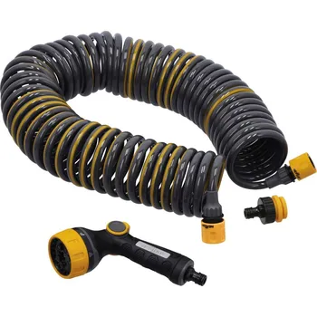 Zahradní hadice Neptun Spirálová hadice set, 15 m, ø 9,5 mm, závit: 13 mm (1/2″), 19 mm (3/4″), 25 mm (1″)&nbsp;YM95121