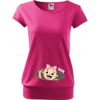 Těhotenské tričko Malfini City Kuk - holcička