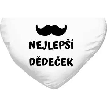 Polštář Polštář srdce 40x35 cm Nejlepší dědeček