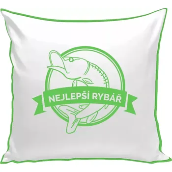 Polštář Polštář barevný 32x32 cm Nejlepší rybář