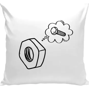 Polštář Polštář bílý 40x40 cm Matička - šroubek